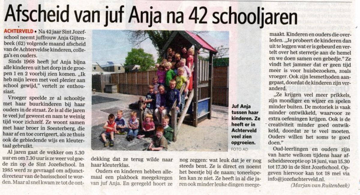 Anja Gijtenbeek afscheid Anja Gijtenbeek afscheid
