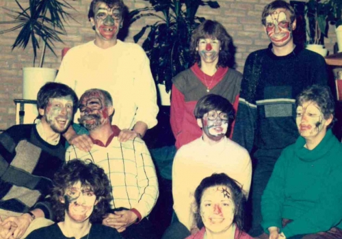 Team in actie Circusproject 1986 Team in actie Circusproject 1986